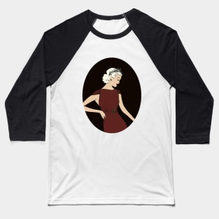 Vintage art deco woman Baseball T-Shirt